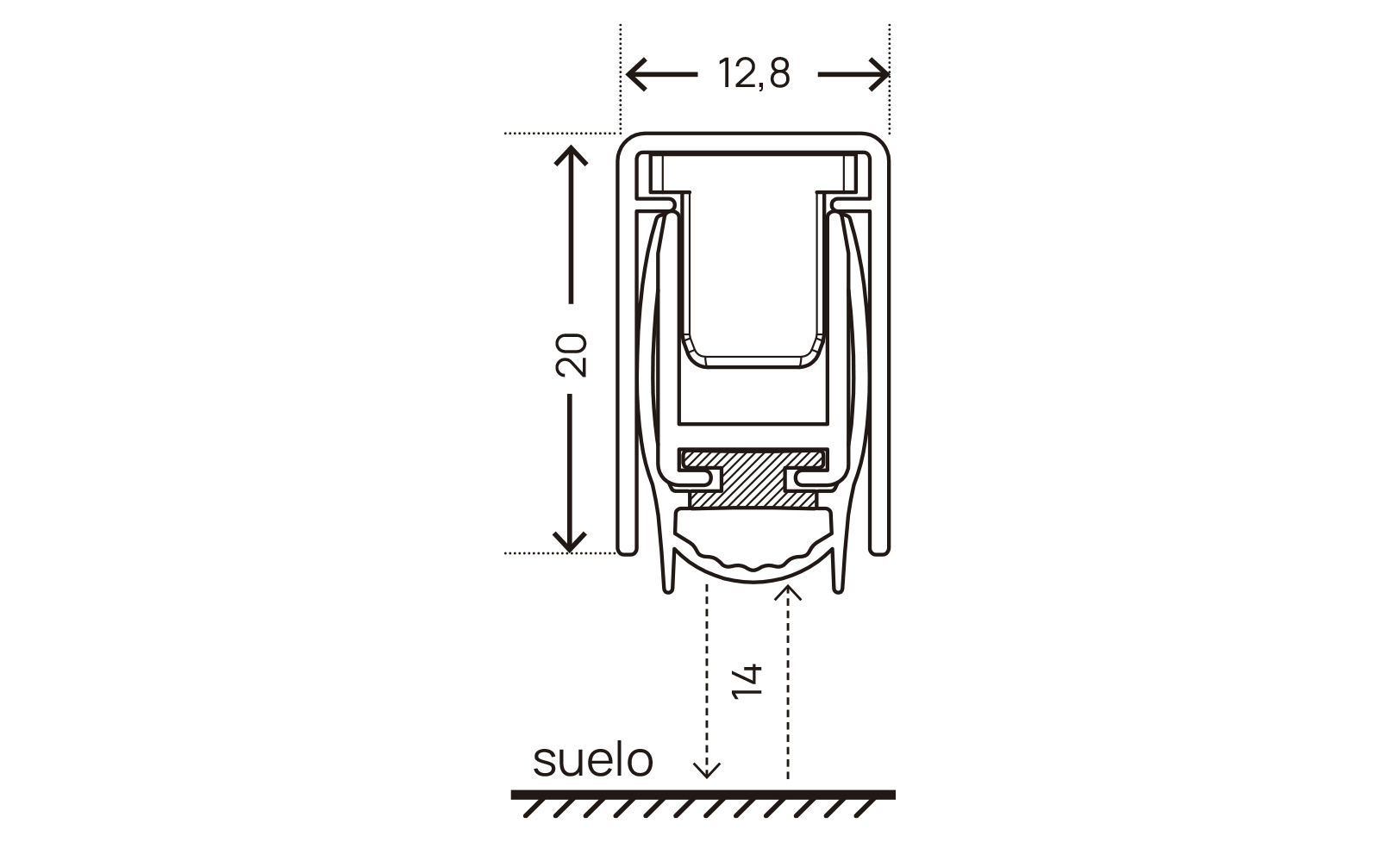 Technical drawings GLASS FRAMED TREND PLUS
